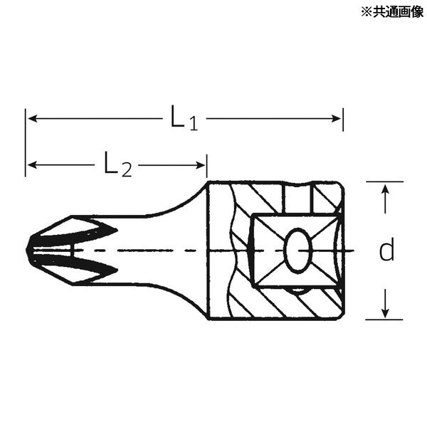 日本正規品 スタビレー 1/4SQ プラスドライバーソケット ＃3 (44P-3)(4018754001064) STAHLWILLE