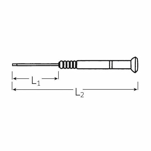 日本正規品 スタビレー 4752-1 精密プラスドライバー #1 回転エンド付 軸長80mm (4018754031009) STAHLWILLE