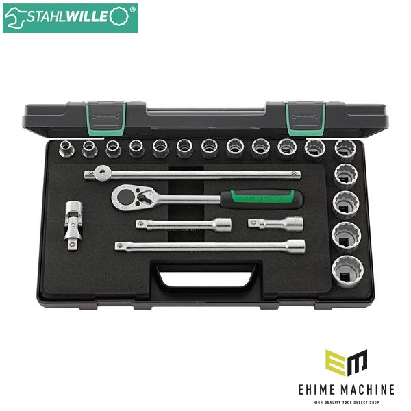 日本正規品 スタビレー 22点組 1/2SQ ソケットレンチセット (50/16/6KN)(4018754260898) STAHLWILLE