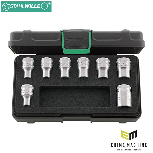 日本正規品 スタビレー 8点組 1/2SQ ヘクスローブソケットレンチセット (50TX/8KN)(4018754261697) STAHLWILLE