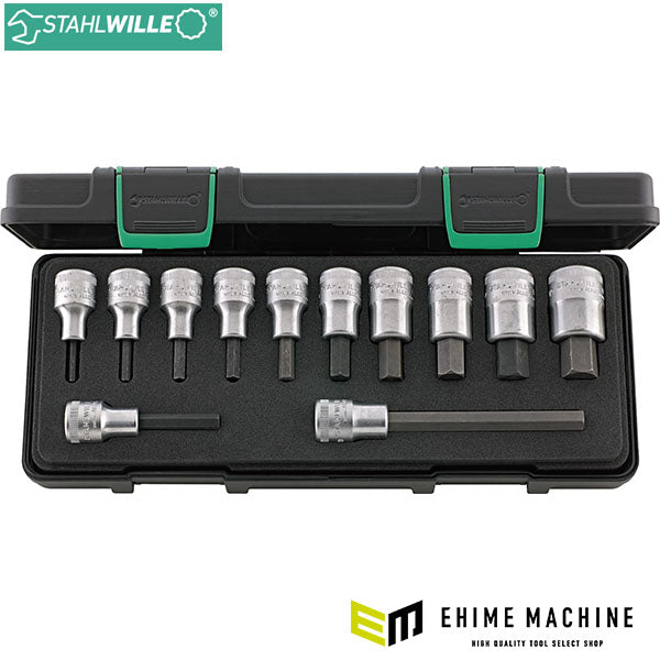 【エクストラセール】日本正規品 スタビレー 1/2SQ ヘキサゴンソケットセット 12点 圧入式 4-19mm インヘックス付 ドイツ製 (54/12KN) (4018754260935) STAHLWILLE