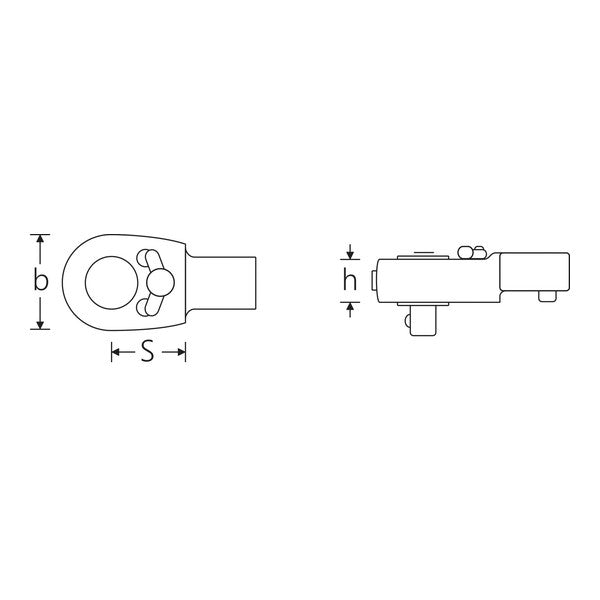 日本正規品 スタビレー ジョイントサイズ9×12mm トルクレンチ差替ラチェットヘッド 1/4SQ トルクレンチ用 差替ヘッド (725/4)(4018754140787) STAHLWILLE