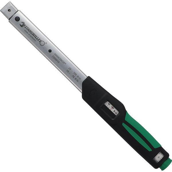 【エクストラセール】日本正規品 スタビレー トルクレンチ 20-100Nm MANOSKOP 730N 板バネ式リセット不要 出荷時公差±3% ヘッド交換式 成績証明書付 (730N/10) (4018754139521) STAHLWILLE