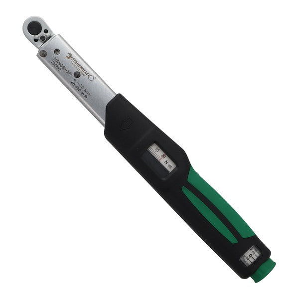 日本正規品 スタビレー 1/2SQ 差替ラチェットヘッド ケース・トレイ付トルクレンチセット トルク範囲4-20Nm 板バネ式リセット不要 ヘッド交換式 (730N/2S)(4545301107066) STAHLWILLE