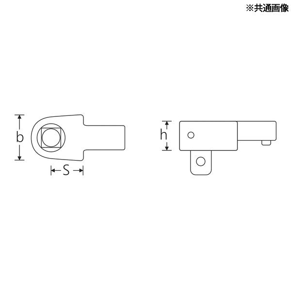 日本正規品 スタビレー ジョイントサイズ9×12mm トルクレンチ差替スクエアドライブヘッド 1/4SQ(固定) 板バネ式リセット不要 ヘッド交換式 (734F/4)(4018754151684) STAHLWILLE