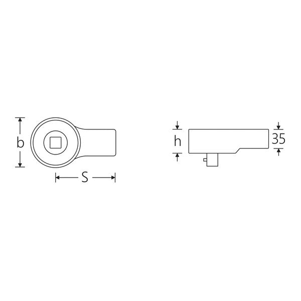日本正規品 スタビレー ジョイントサイズ24.5×28mm トルクレンチ差替ラチェットヘッド 3/4SQ トルクレンチ用 差替ヘッド (735/80)(4018754109616) STAHLWILLE