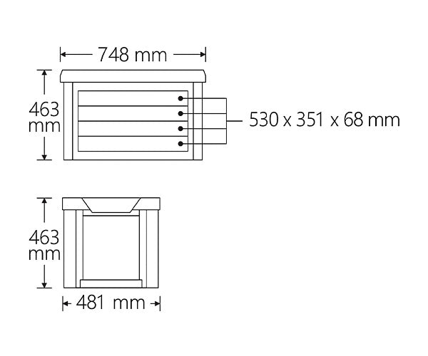 [メーカー直送業者便] 日本正規品 スタビレー トップボックス 4段 幅748mm 工具収納 (93-TOPBOX 81200157)(4018754334414) STAHLWILLE