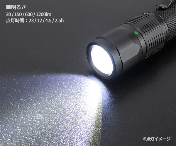 【ワケあり特価品】 (状態A) [26SS新商品] 日本正規品 テイクナウ 充電式 LEDフラッシュライト LEDライト 1200lm IP68 Type-C充電 (F185)(6921585520827) TAKENOW
