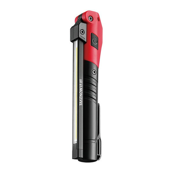 [26AW新商品] 日本正規品 テイクナウ 充電式LED折りたたみポケットスリムライト 3光源 300lm 98g 折りたたみ レッド (WL3150R)(6921585520667) TAKENOW