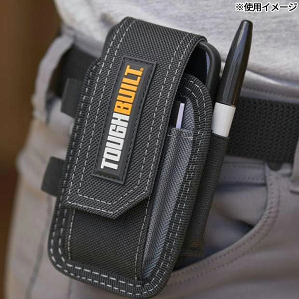 日本正規品 タフビルト スマートフォンポーチ ベルト装着 伸縮バンド フラップ付 ノートポケット スマホケース (TB-33C)(858670005333) TOUGH BUILT
