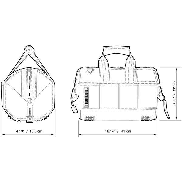 日本正規品 タフビルト 12インチ マッシブマウス ツールバッグ 32ポケット HardBody ロック可能ジッパー 工具バッグ 大口 (TB-60-12)(856342005742) TOUGH BUILT