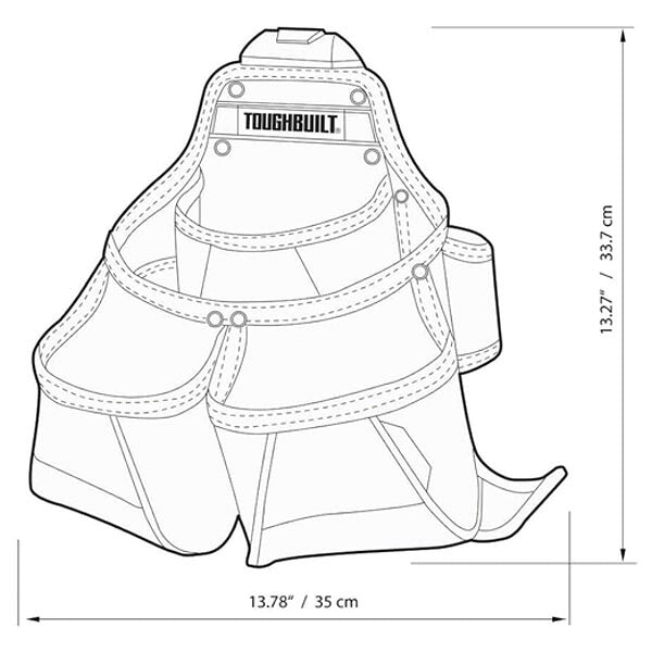 日本正規品 タフビルト CLIP TECH フレーマーポーチ 9ポケット 大容量 ハンマーループ キックスタンド 腰袋 (TB-CT-02)(856342005537) TOUGH BUILT