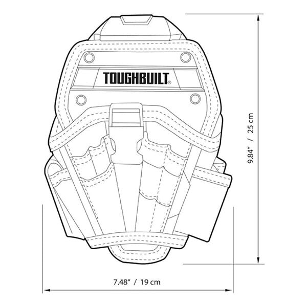 日本正規品 タフビルト CLIP TECH ドリルホルスター L 13ポケット ビットポケット7 左右対応 インパクト 腰袋 (TB-CT-20-L)(856760005263) TOUGH BUILT