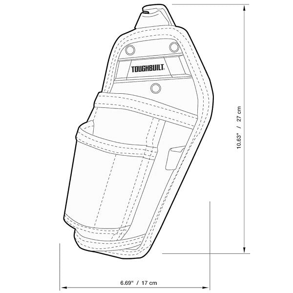 日本正規品 タフビルト CLIP TECH ハンマーホルスター 釘抜きスリーブ付 後傾保持 6層構造 ハンマー差し 腰袋 (TB-CT-31-A)(856760005034) TOUGH BUILT