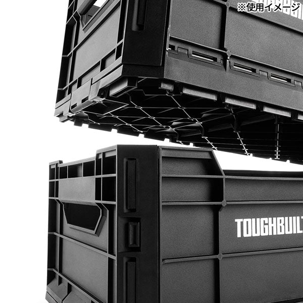 日本正規品 タフビルト フォールディングクレートボックス 折りたたみ 耐荷重23kg 積み重ね可 内寸61×26×18cm (TB-G1-A42-26)(840353700956) TOUGH BUILT