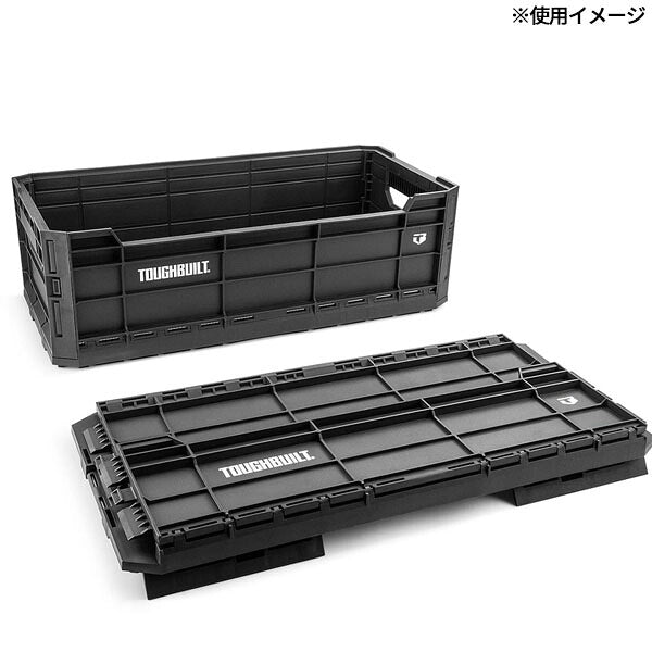 日本正規品 タフビルト フォールディングクレートボックス 折りたたみ 耐荷重23kg 積み重ね可 内寸61×26×18cm (TB-G1-A42-26)(840353700956) TOUGH BUILT