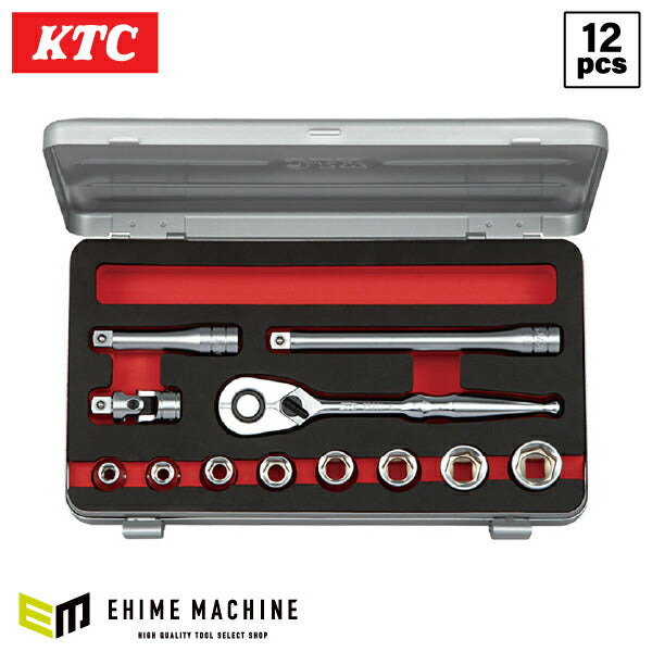 KTC TB312A 9.5sq.ソケットレンチセット 12点セット 六角ソケットタイプ 京都機械工具 BR390入組み工具セット