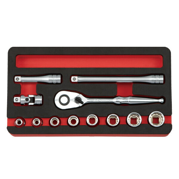 KTC ソケットレンチセット(十二角)[12点] 差込角9.5mm(9.5sq.)(3/8