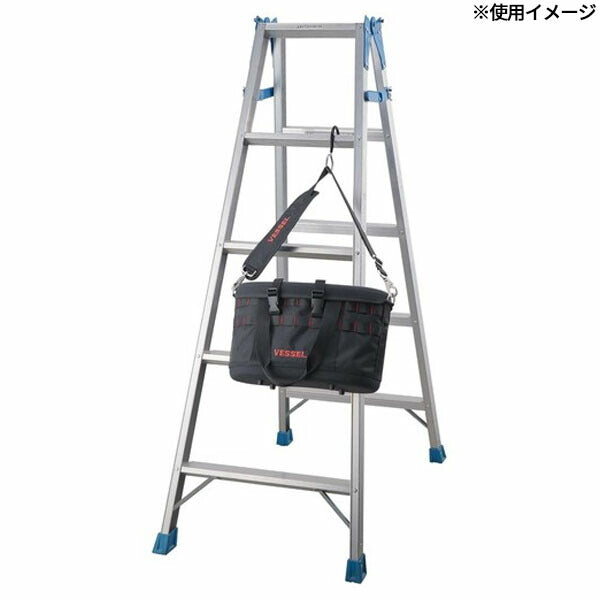 ベッセル タフフィットバケツ L 蓋つき 収納可能重量8kg 工具収納バケツ 自立型 インナー ショルダーベルト フック付 (TBK-400F) (4907587041203) VESSEL