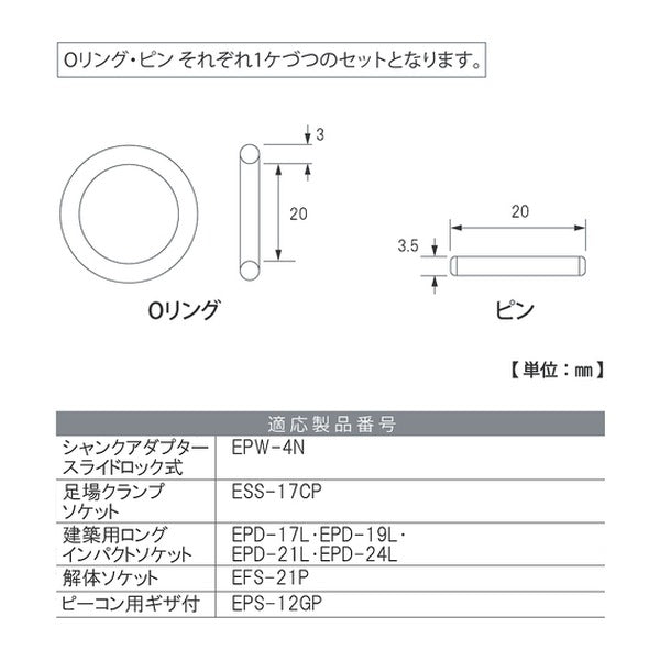TOP インパクトレンチ用Oリングピンセット 12.7 Oリング交換 (EPW-4OP)(4975180896070)トップ工業
