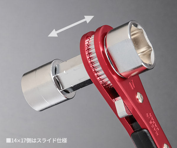 [26SS新商品] トップ工業 TOP ロング4サイズ板ラチェットレンチ ハイスライドラッチ PRW-4HL (4975180414458) TOP