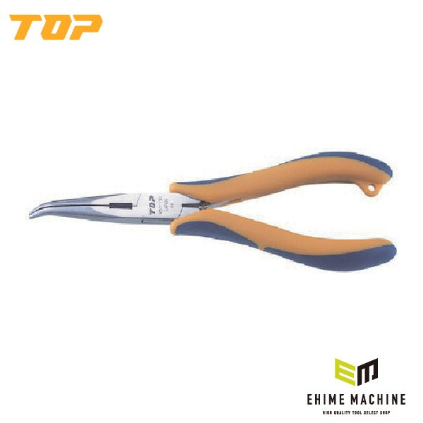 TOP 三枚合せ先曲りラジオペンチ 150mm プライヤー (RB3-150)(4975180433749)トップ工業