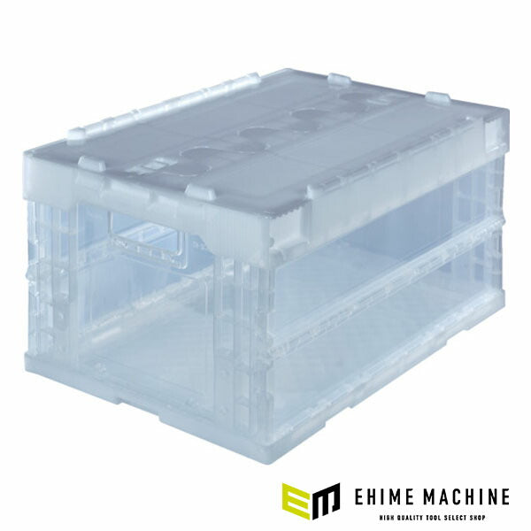 TRUSCO TR-SC40TM  TM オリコン α折りたたみコンテナ ４０Ｌ スライドロックフタ付 透明 透明(4550414131976) トラスコ中山