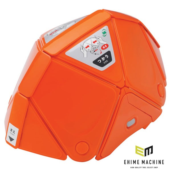 ミドリ安全 防災用折りたたみヘルメット フラットメット2 TSC-10N オレンジ 厚さ3.3cm 国家検定合格品 日本製 (TSC-10N-OR)(4548890471167) MIDORI ANZEN