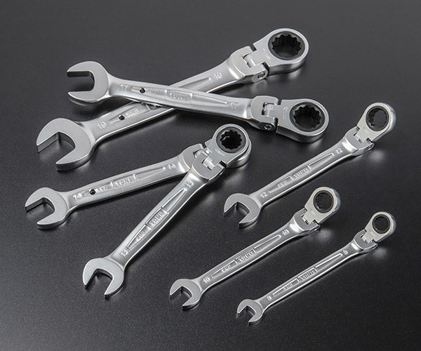 [数量限定] TONE ラチェットめがねソケットセット 15点 首振ラチェットレンチ 8～19mm ツールバッグ付 (TST115) (4953488491845) トネ
