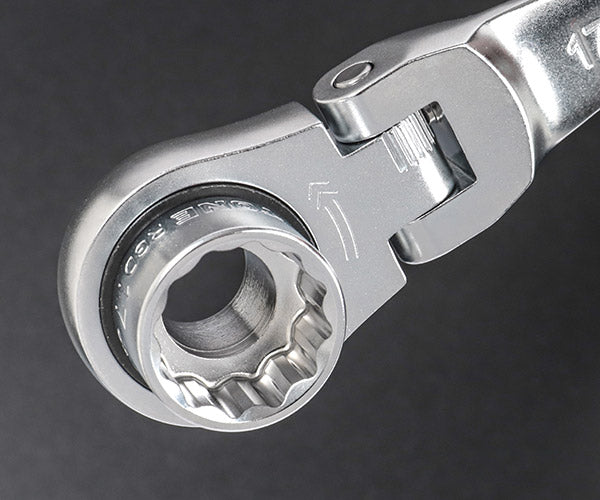 [数量限定] TONE ラチェットめがねソケットセット 15点 首振ラチェットレンチ 8～19mm ツールバッグ付 (TST115) (4953488491845) トネ