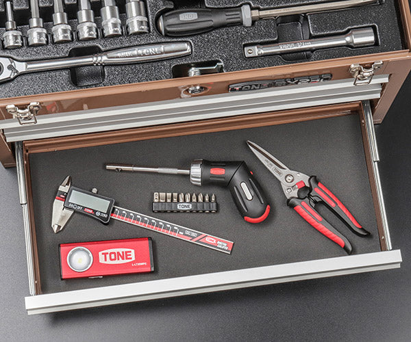 [数量限定] TONE ツールチェストセット 68点 チョコレート 差込角12.7mm 機械メンテナンス向け (TST468CH) (4953488491852) トネ