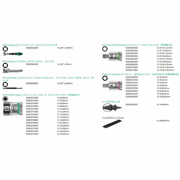 日本正規品 ヴェラ 35点Zyklopソケットレンチセット (003536)(4013288225573) ベラ Wera