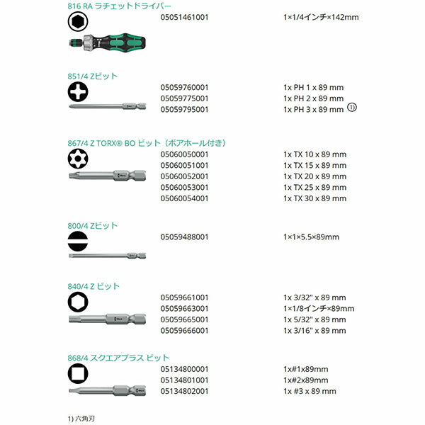 日本正規品 ヴェラ ドライバーセット(ラチェット式) (051041)(4013288155306) ベラ Wera
