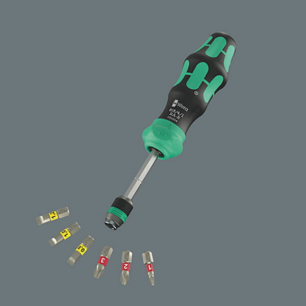 日本正規品 Wera 051515 ラチェット式ドライバー クラフトフォーム コンパクト 25 RA-R ポーチ付 ビット6本収納 (4013288234018) ヴェラ ベラ