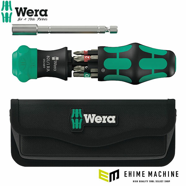 日本正規品 Wera ラチェット式ドライバービットセット ポーチ入 6.35mm(1/4) ビット6本収納 (051520)(4013288234049) ヴェラ ベラ