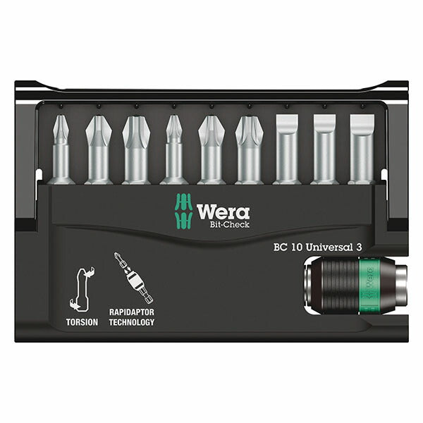 日本正規品 ヴェラ ビットチェック ビットセット #3 10点 (056375)(4013288095695) ベラ Wera