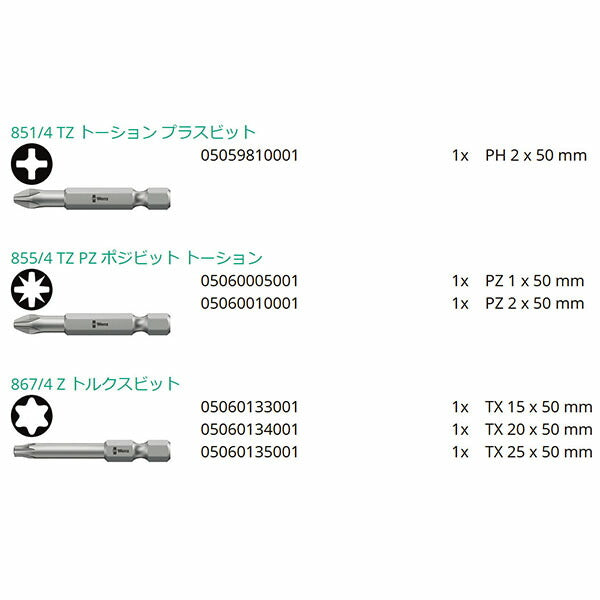 日本正規品 ヴェラ ビットチェック ビットセット #2 6点 (056473)(4013288156136) ベラ Wera