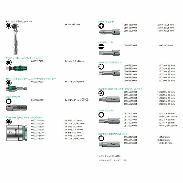 日本正規品 ヴェラ ラチェットドライバー&ソケットセット(インチ) (056491)(4013288178756) ベラ Wera