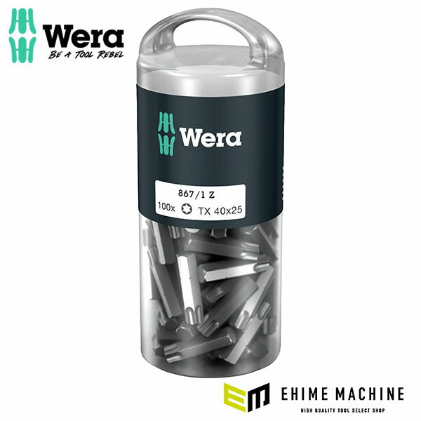 日本正規品 ヴェラ 1/4トルクスビットセット TX40X25mm 100本 (072452)(4013288138569) ベラ Wera