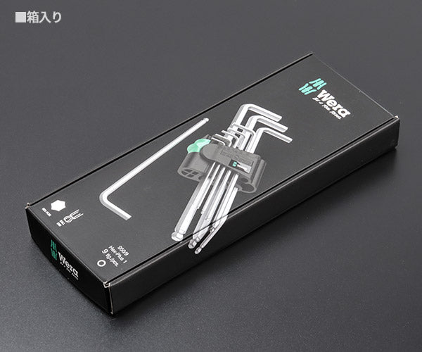 日本正規品 Wera 1.5–10mm/9本組 Hex-Plus 六角レンチセット 950/9 073391（05073391001）ボールポイント レーザー刻印 クリップ付 ヴェラ ベラ