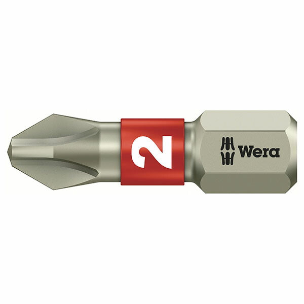 日本正規品 ヴェラ #2x25mm (プラス)ドライバービット(ステンレス) (073611)(4013288112149) ベラ Wera