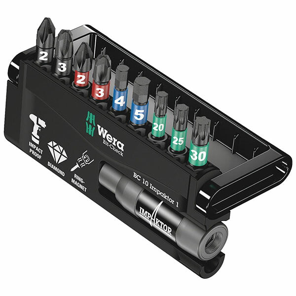 日本正規品 ヴェラ 10本組ドライバービット(インパクト用) (073980)(4013288158574) ベラ Wera
