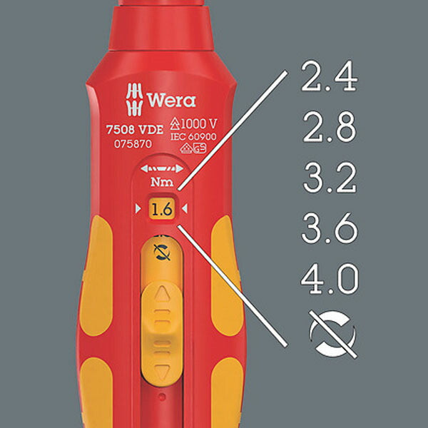 日本正規品 ヴェラ 差替式絶縁トルクドライバー 0.4~2.0Nm (075870)(4013288233578) ベラ Wera