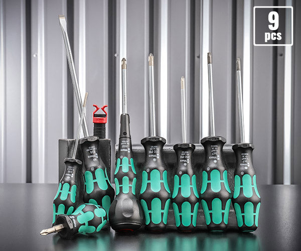 【9月の特価品/掘り出し市】日本正規品 Wera 限定 9点 ボールグリップセット プラス/トルクス/マイナス＋ねじホルダー 134028（05134028001）箱入り特別企画 国内入荷分エヒメマシン限定販売