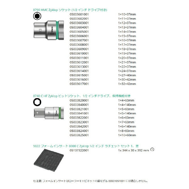 日本正規品 Wera 150112 9722 ウレタン収納入り1/2"ソケットレンチセット 31点セット 05150112001 ヴェラ ベラ ツールセット