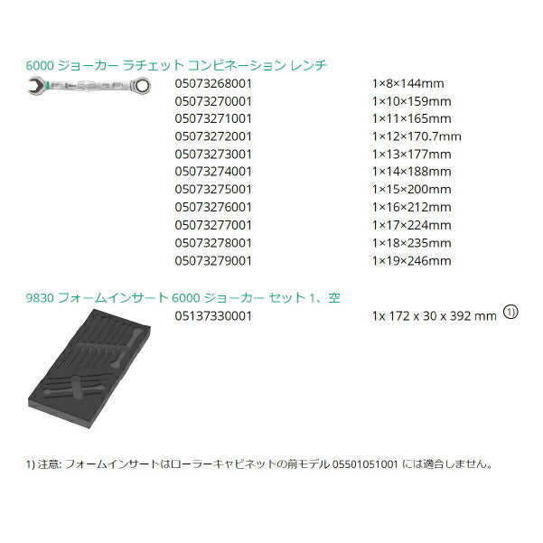 日本正規品 Wera 150120 9730 ウレタン収納入りJOKER6000セット 11点セット ジョーカーセット 05150120001 ヴェラ ベラ ツールセット