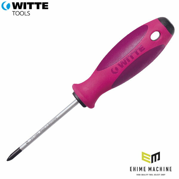 日本正規品 ヴィッテ ドライバー (プラス)1X80mm ワインレッド (530328000)(4003955262895) WITTE