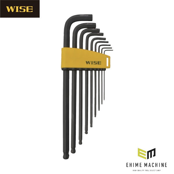 ワイズ ブラックボールポイント六角棒レンチ ロング 9本組 (WLB330BN-9S)(4951908008581) WISE フジ矢