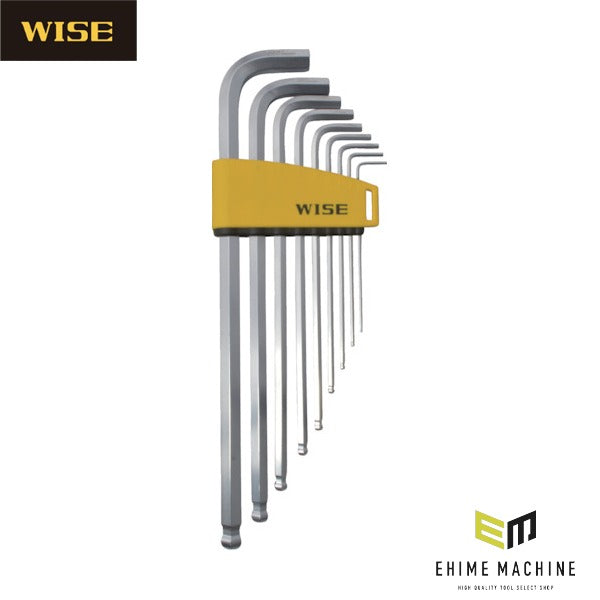 ワイズ 硬質ボールポイント六角棒レンチ ロング 9本組 (WLB330N-9S)(4951908008697) WISE フジ矢