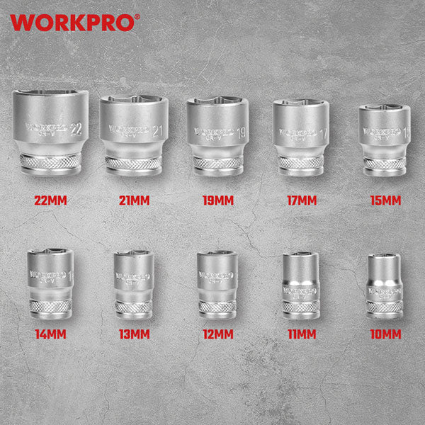 ワークプロ 1/2DRソケットレンチセット 10-22mm 12PC (WP202586)(6914280026510) WORKPRO